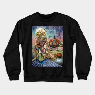 Cinderella Fantasy Art Illustration Watercolor Ink by Molly Harrison Crewneck Sweatshirt